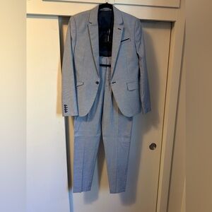 Boys 14 blue cotton suit